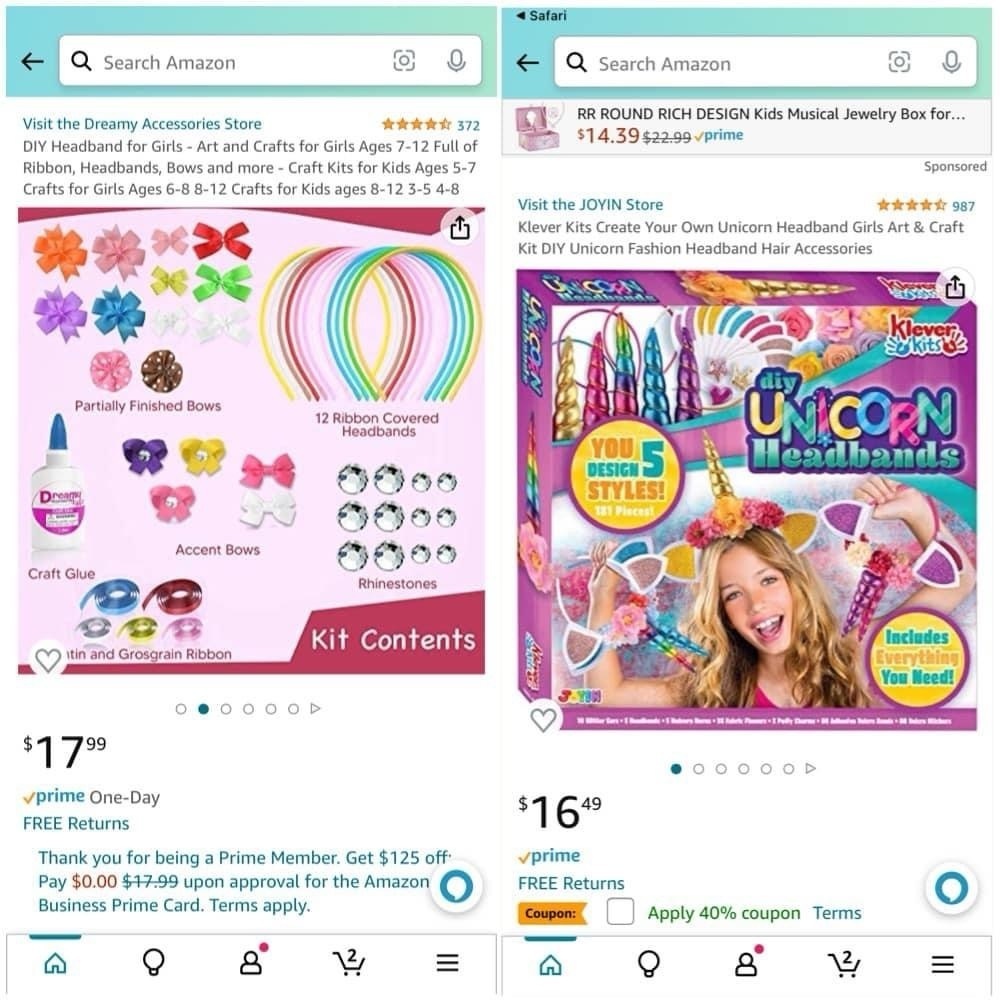 Klever Kits Create Your Own Unicorn Headband Girls Art & Craft Kit DIY Unicorn